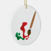 ブラシを絵を描くこと セラミックオーナメント (右)