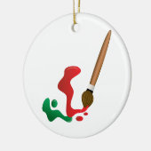 ブラシを絵を描くこと セラミックオーナメント (左)