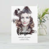 ブラシアートストロークオーバーレイ卒業発表 案内状 (スタンド正面)