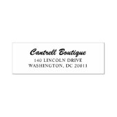 ブラシエレガントスクリプト名ビジネス差出人住所 セルフインキングスタンプ (デザイン)