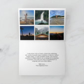 ブラシエレガントスクリプトJoyful Photo モダン Christmas シーズンカード (内部)