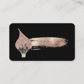 ブラシエレガントストロークグリッターウィスクスイーツブラック 名刺 (正面)