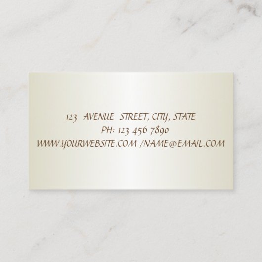 ブラシエレガントストロークグリッターブロムホログラフィック 名刺 (裏面)