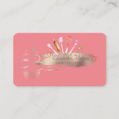 ブラシエレガントストローク、カップケーキ、スイーツベーカリーツール 名刺 (正面)