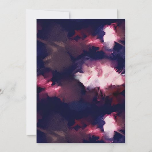 ブラシエレガントストロ結婚ークのディナーカード 招待状 (裏面)