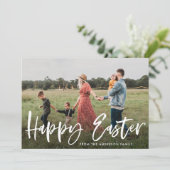 ブラシエレガントスモダンクリプトハッピーイースター写真 シーズンカード (スタンド正面)