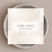 ブラシエレガントド白大理石シルバーストライプ スクエア名刺