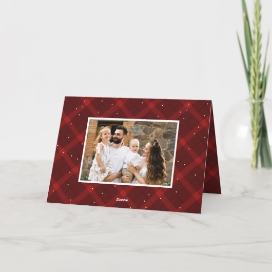 ブラシエレガントド赤い格子縞4枚の写真 シーズンカード (裏面)