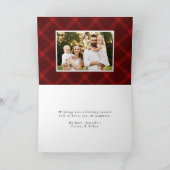 ブラシエレガントド赤い格子縞4枚の写真 シーズンカード (内部)