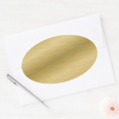 ブラシエレガントド金ゴールド 楕円形シール (封筒)