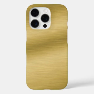 ブラシエレガントド金ゴールド iPhone 16 PROケース