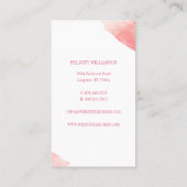 ブラシエレガントピンク水彩トンボ 名刺 (裏面)