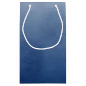 ブラシエレガントングブルー(金ゴールドモシンプルノグラム) スモールペーパーバッグ (裏面)