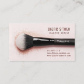 ブラシエレガント付きメイクアップアーティストの名刺 名刺 (裏面)