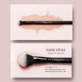 ブラシエレガント付きメイクアップアーティストの名刺 名刺