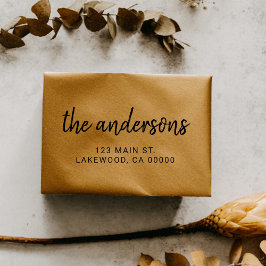 ブラシカジュアル手書きスクリプト セルフインキングスタンプ