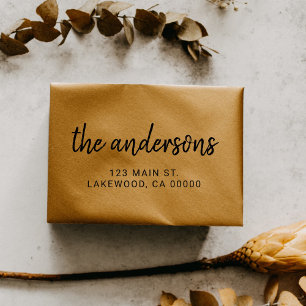 ブラシカジュアル手書きスクリプト セルフインキングスタンプ