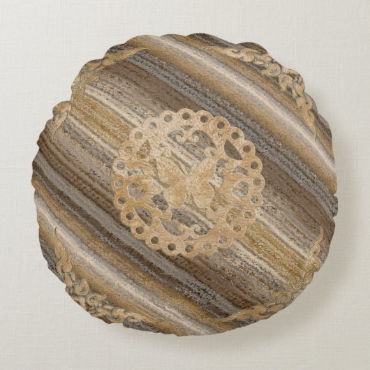 ブラシカスタムドポリエステルラウンド装飾用クッション ラウンドクッション (正面)