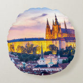 ブラシカスタムドポリエステル丸ピロープラハ ラウンドクッション (正面)