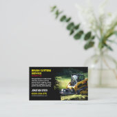 ブラシカッター、ブッシュのホギング、土地清掃 名刺 (スタンド正面)