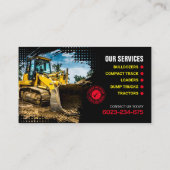 ブラシカッター、ブッシュのホギング、土地清掃 名刺 (裏面)