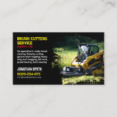 ブラシカッター、ブッシュのホギング、土地清掃 名刺 (正面)