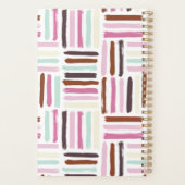 ブラシカラフルストロークパーソナライズされた プランナー手帳 (裏面)