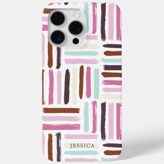 ブラシカラフルストロークパーソナライズされた Case-Mate iPhoneケース (裏面)