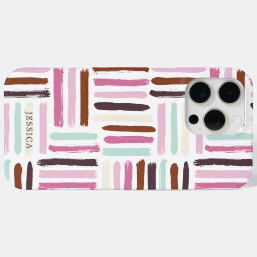 ブラシカラフルストロークパーソナライズされた Case-Mate iPhoneケース (裏面 (横))