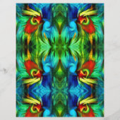 ブラシカラフルストローク抽象芸術グリーンスクラップブック (裏面)