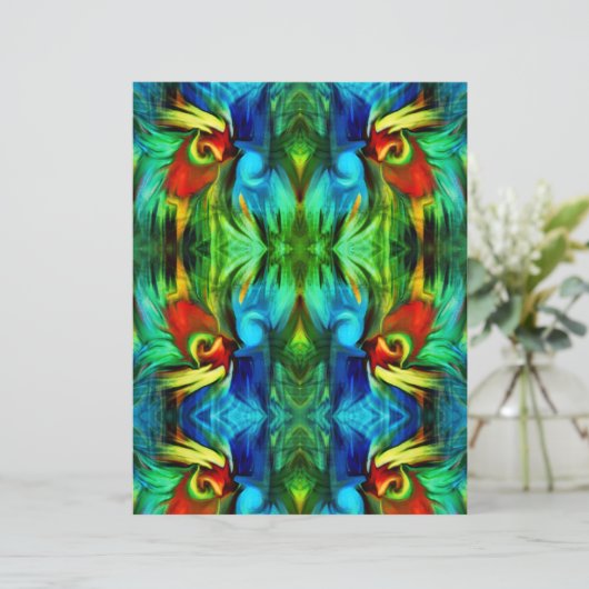 ブラシカラフルストローク抽象芸術グリーンスクラップブック (スタンド正面)