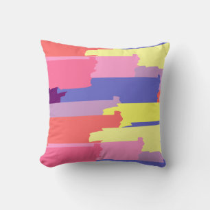 ブラシカラフルストローク装飾用クッション クッション