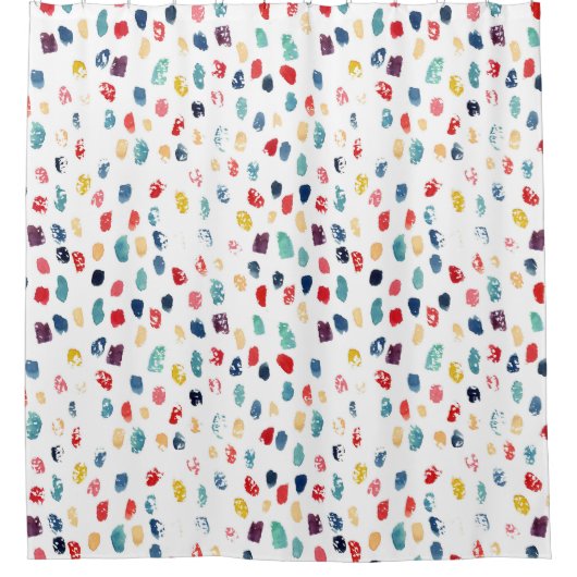 ブラシカラフルストローク：シームレスな水色。 シャワーカーテン (正面)