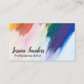 ブラシカラフルストローク |表現 名刺 (正面)