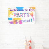 ブラシカラフルストロ絵を描ークパーティーバナー 横断幕 (インサイチュ)