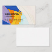 ブラシカラフルテクスチャ | クリエイティブ芸術的 名刺 (正面/裏面)