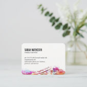 ブラシカラフルテクスチャ 名刺 (スタンド正面)