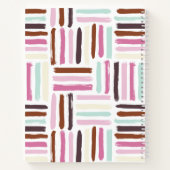 ブラシカラフル線のパターン ノートブック (裏面)