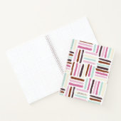 ブラシカラフル線のパターン ノートブック (内部)
