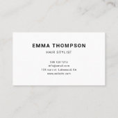 ブラシガーリー書道ミニマリスト白 名刺 (裏面)