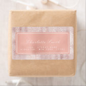 ブラシキスピンクローズ金ゴールド差出人住所ラベル ラベル (インサイチュ)