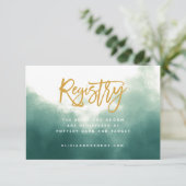 ブラシグラデーションタイポグラフィレジストリカード 招待状 (スタンド正面)