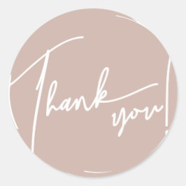 ブラシグランジサークル書道ありがとう ラウンドシール