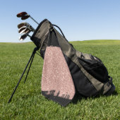 ブラシグリッターバラ金ゴールドブラパーソナライズされたック ゴルフタオル (グリーン)