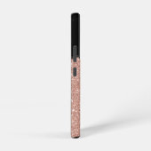 ブラシグリッターバラ金ゴールド黒パーソナライズされた名 SAMSUNG GALAXYケース (右側面)