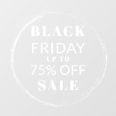 ブラシサークルフレームブラックフライデーストア販売ウィンドウ ウィンドウサイン (シート)