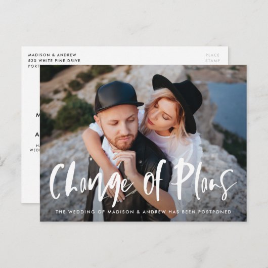 ブラシスはっきりしたクリプトの写真の変更 案内ポストカード (正面/裏面)