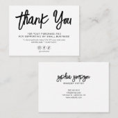 ブラシスクリプトありがとうお白 名刺 (正面/裏面)