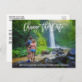 ブラシスクリプトのモダン写真の変更 ポストカード (正面/裏面)