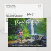 ブラシスクリプトのモダン写真の変更 ポストカード (正面/裏面)